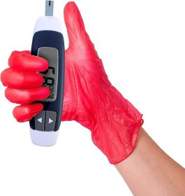 1000 Pack Red Vinyl Powder Free Gloves L size. Protective Gloves. Affordable Industrial Grade Gloves. Disposable Heavy Duty Latex Free Gloves for Non-