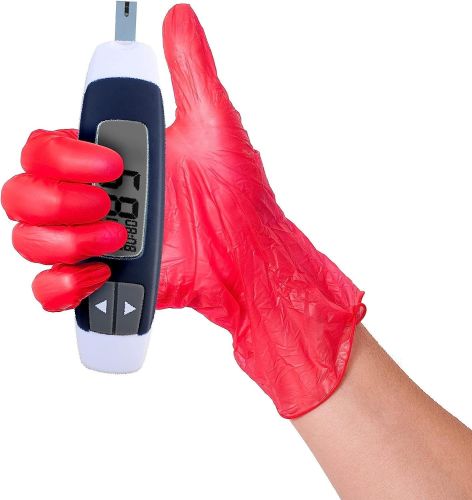 1000 Pack Red Vinyl Powder Free Gloves L size. Protective Gloves. Affordable Industrial Grade Gloves. Disposable Heavy Duty Latex Free Gloves for Non-